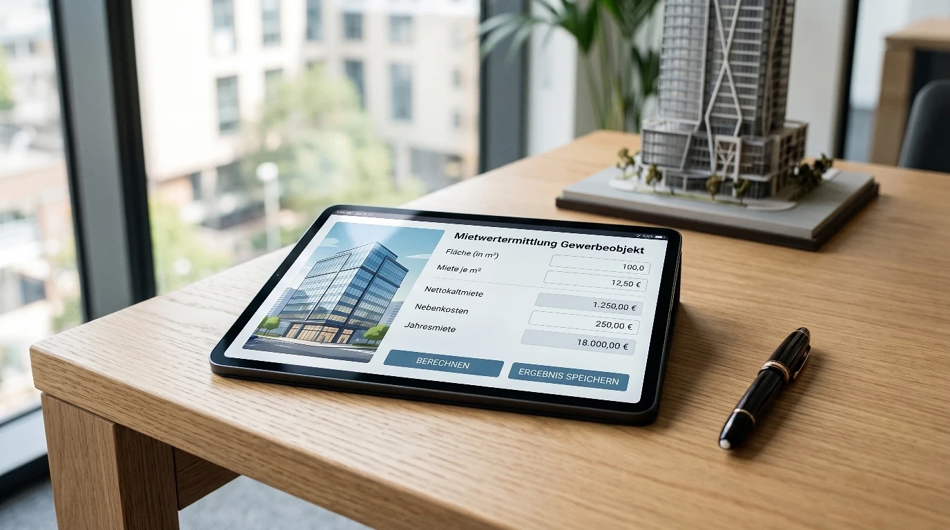 Tablet mit Bewertungsformular